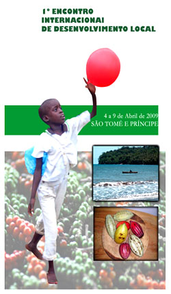 Cartaz Encontro internacional de Desenvolvimento São Tomé e Príncipe